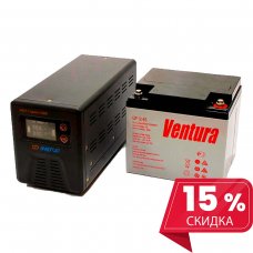 Инвертор(ИБП) Энергия Гарант 500 ВА + Аккумулятор Ventura 12В - 40 Ач